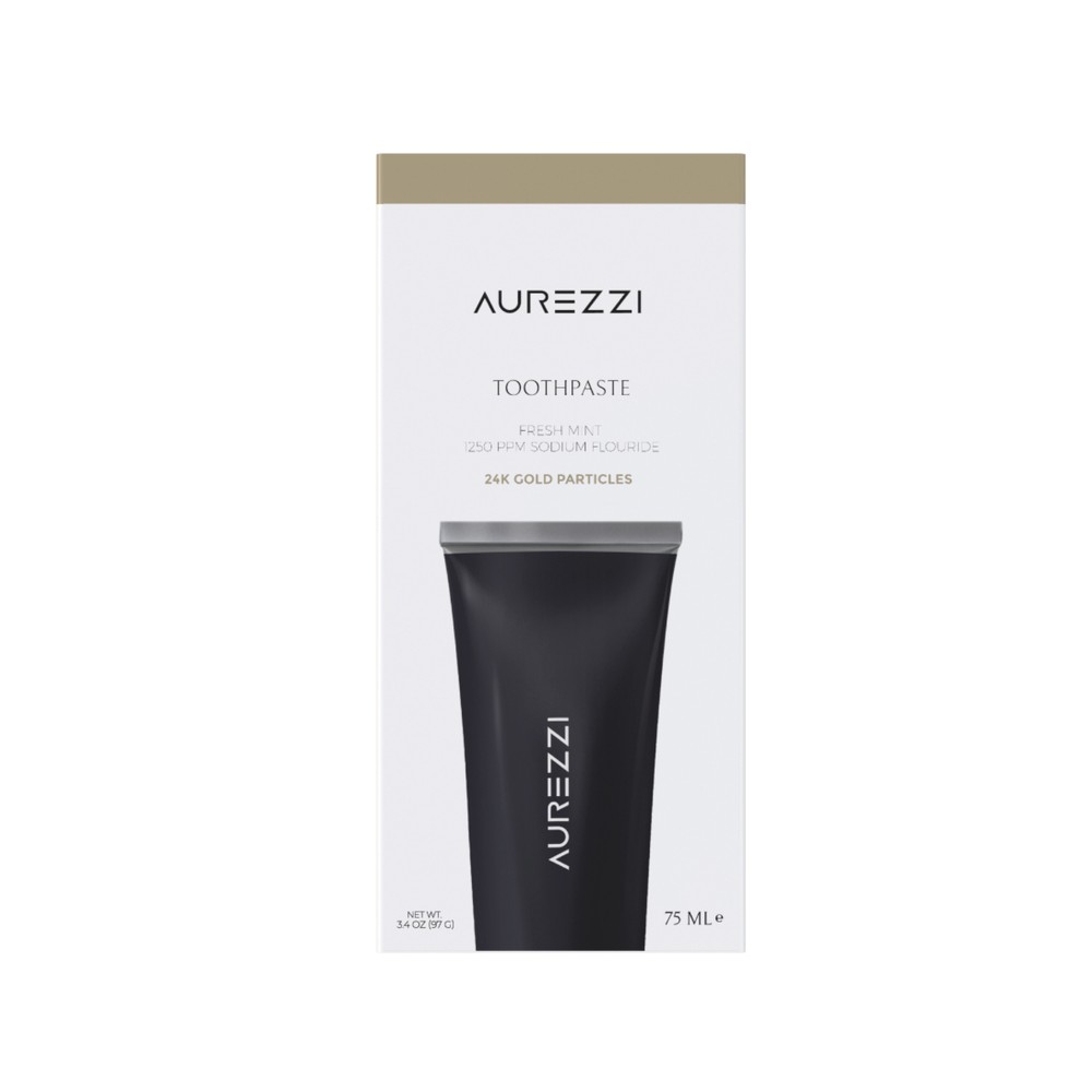 Зубная паста 24K Gold Black Toothpaste 75 ml Aurezzi — фото и цены