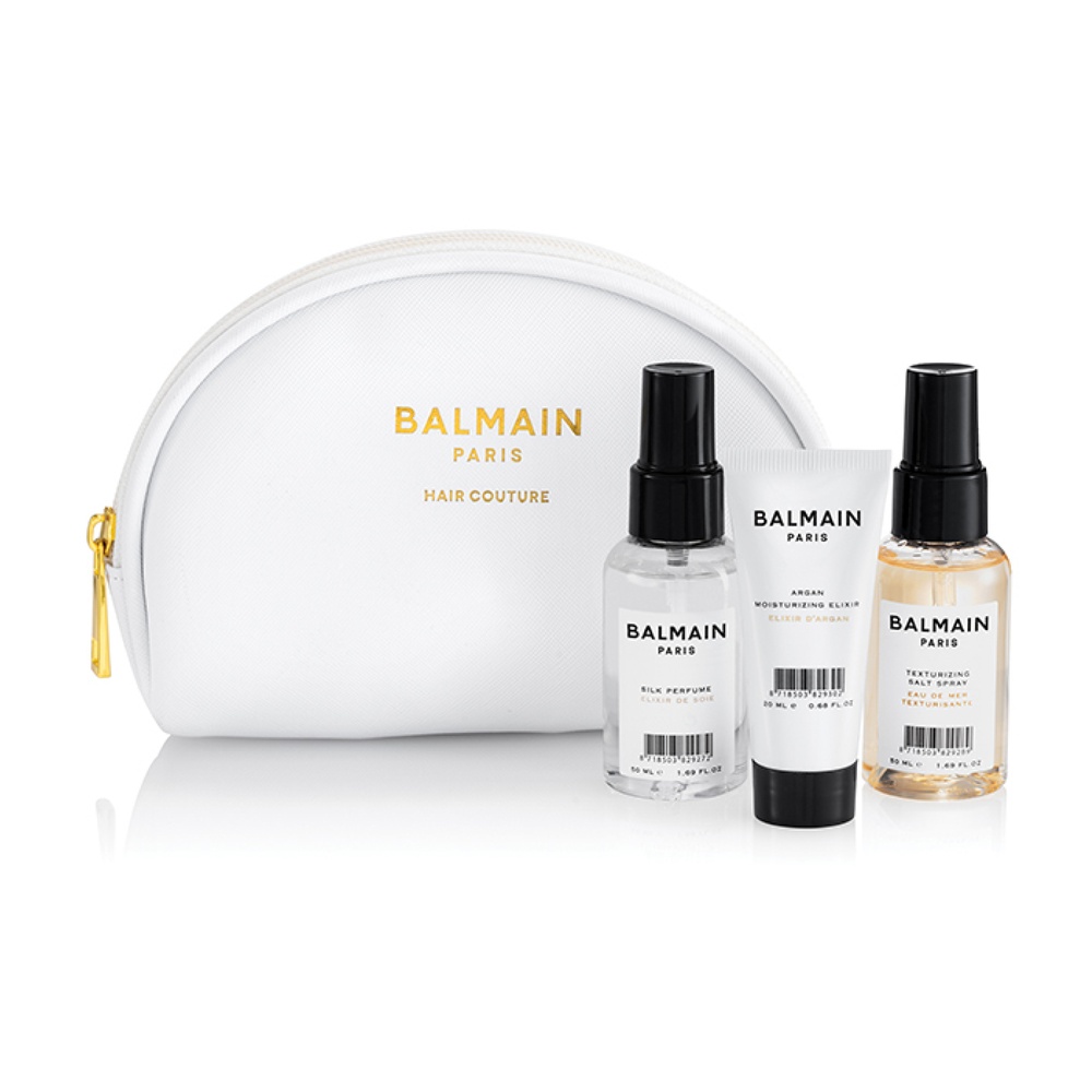 BalmainБелая косметичка со средствами для укладки