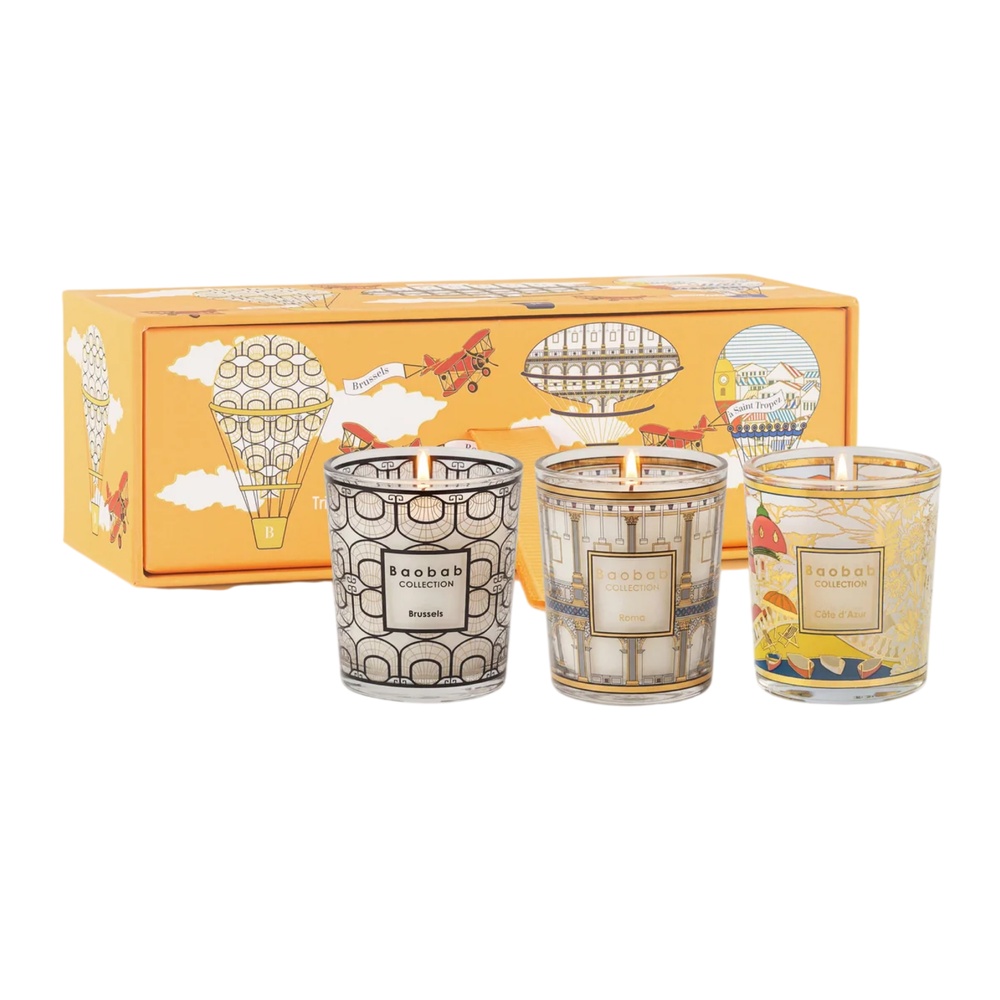 Baobab Collectionсвечи Brussels-Roma-Saint-Tropez, 3*80г