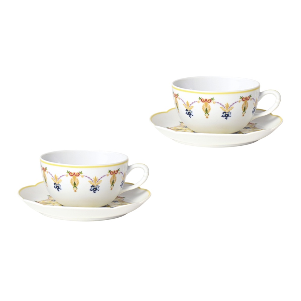 BernardaudНабор из 2-х чайных чашек и блюдец Trianon