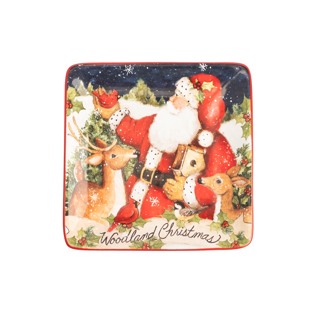 Certified InternationalТарелка пирожковая квадратная «Магия Рождества» 15х15 см