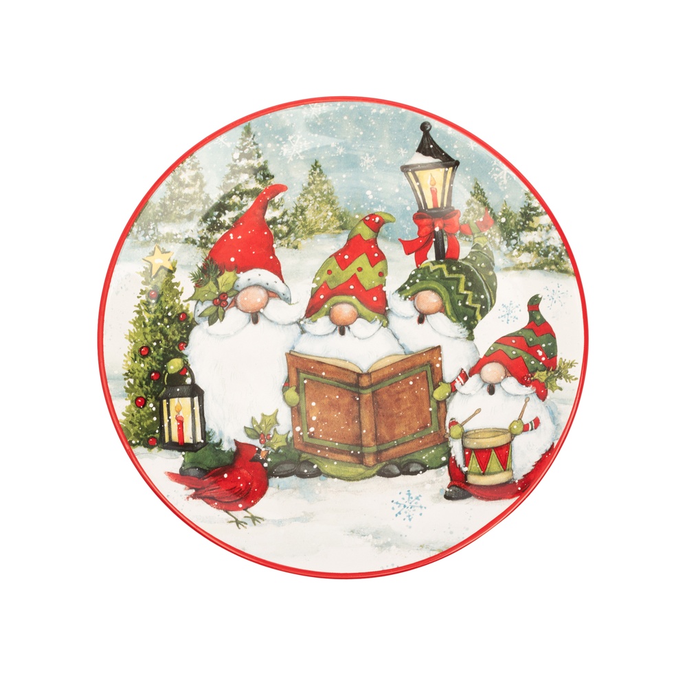 Certified InternationalТарелка закусочная «‎Рождественские гномы с книжкой»‎, 22 см