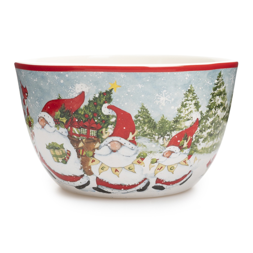 Certified InternationalСалатник порционный "Рождественские гномы. Веселая затея" 13 см