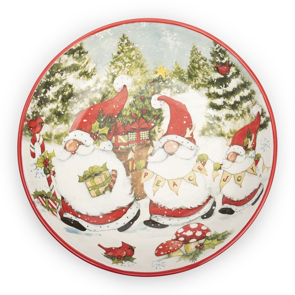 Certified InternationalБлюдо глубокое "Рождественские гномы" 33 см