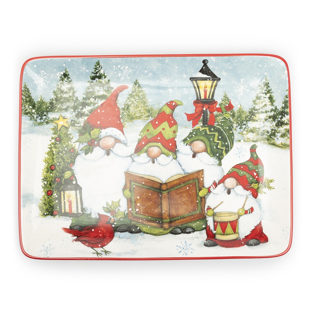 Certified InternationalБлюдо прямоугольное "Рождественские гномы" 40,5х30,5 см