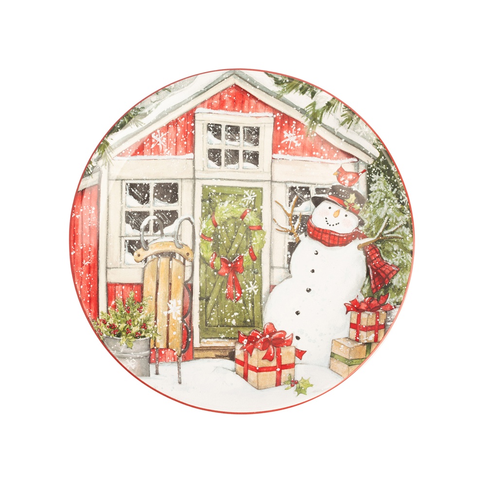 Certified InternationalТарелка закусочная «Дом снеговика», 23 см