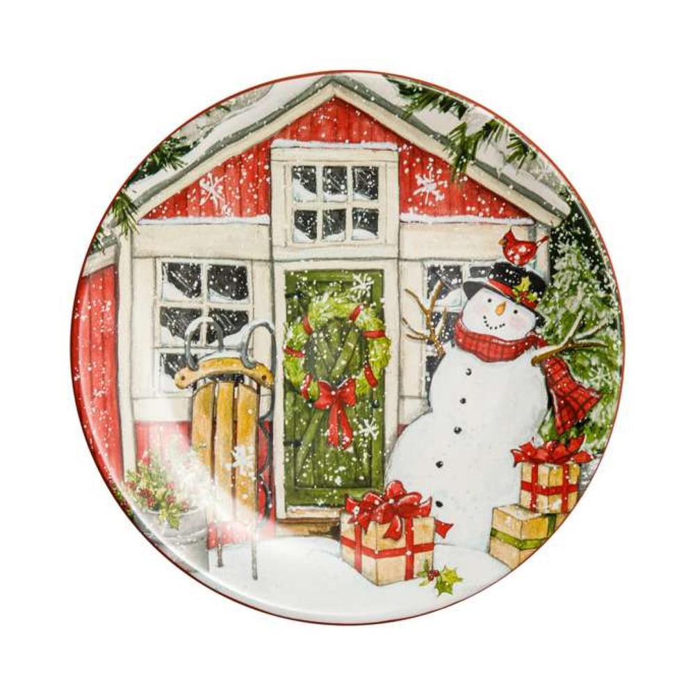 Тарелка закусочная «Дом снеговика» 23 см Certified International — фото и цены