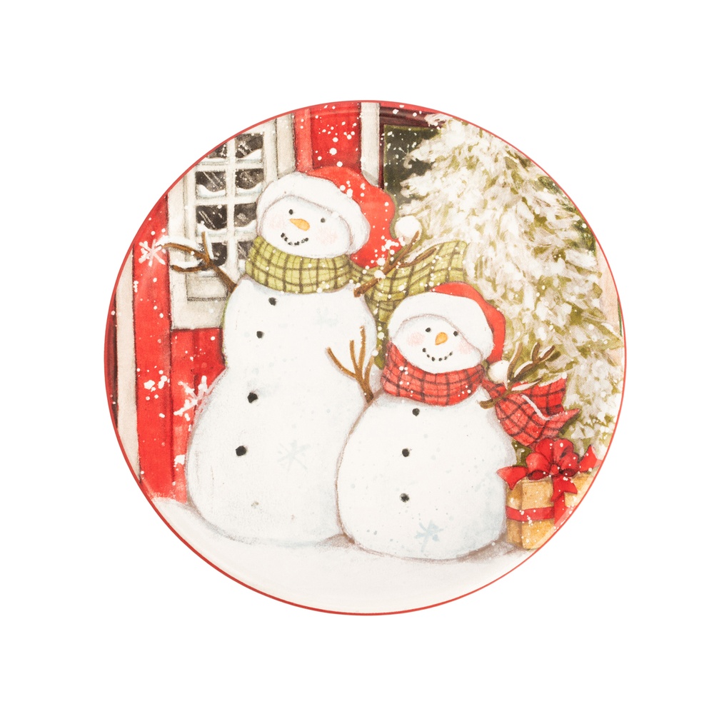 Certified InternationalТарелка пирожковая «Дом снеговика. Два снеговика», 15 см