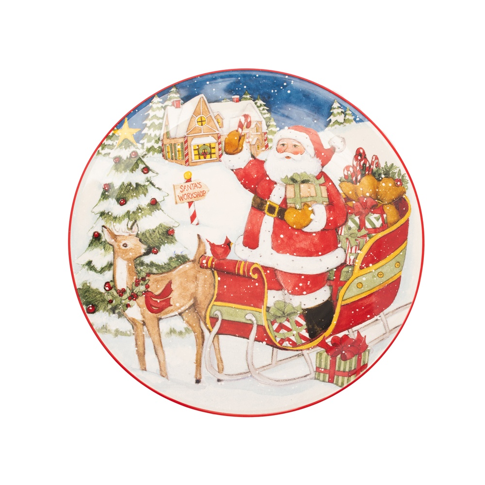 Certified InternationalТарелка закусочная «Мастерская Санта-Клауса», 23 см