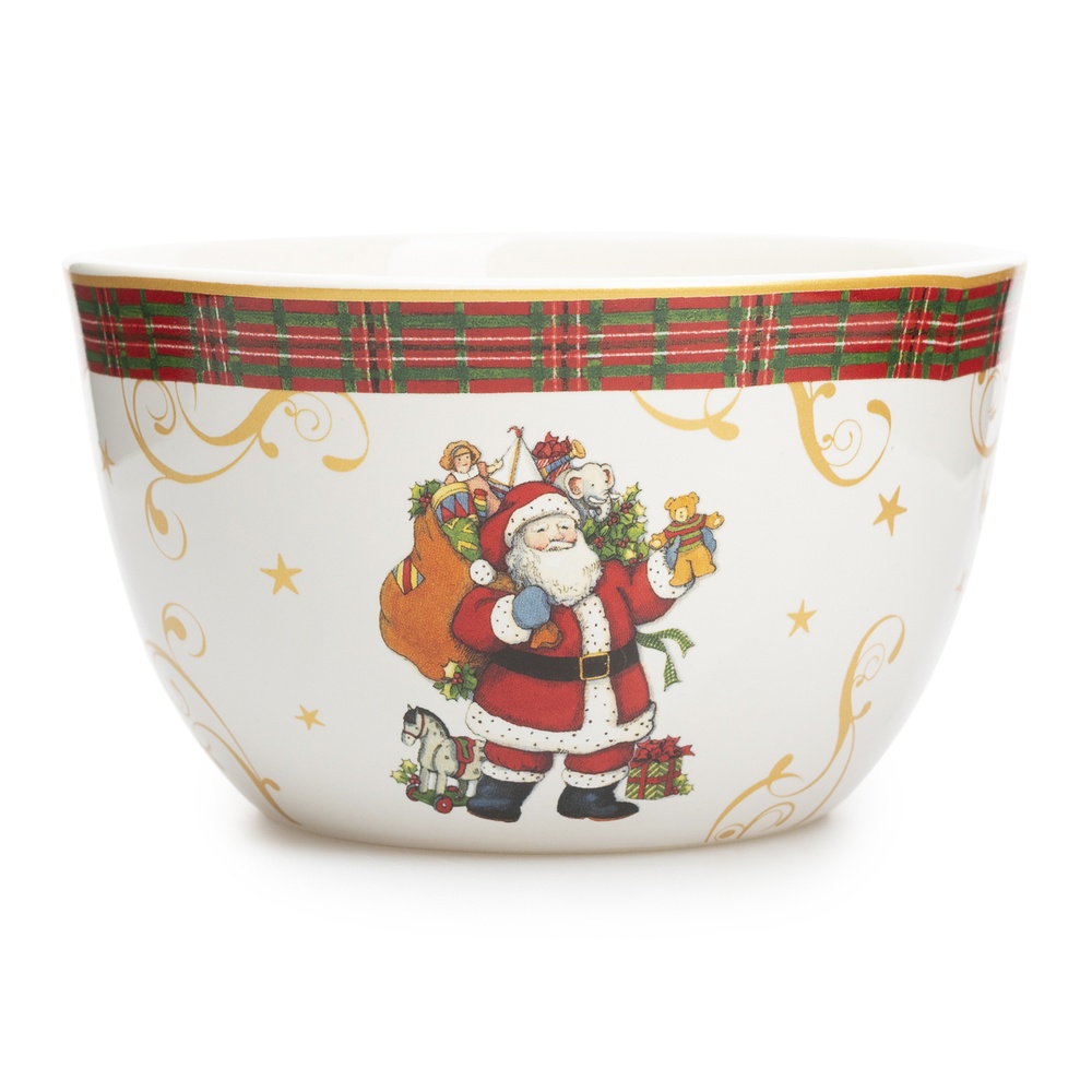 Certified InternationalСалатник индивидуальный "Винтажный Санта. Мешок подарков"