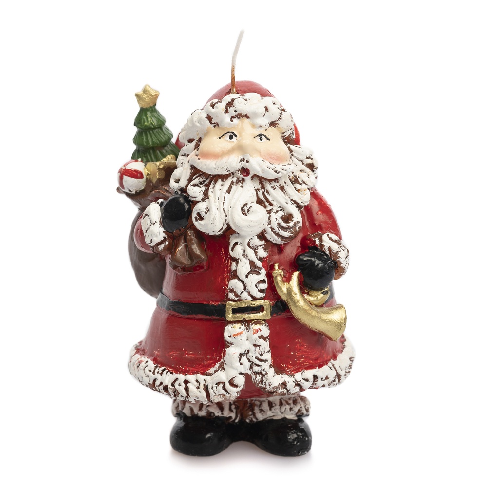 EDGСвеча Санта с елкой, 14.5 см