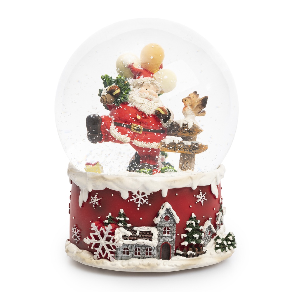 EDGРождественский шар "Санта и птичка", 20 см