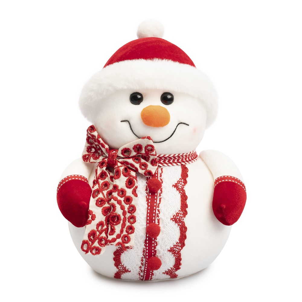 EDGФигурка "Снеговик в красной шапке", 29 см
