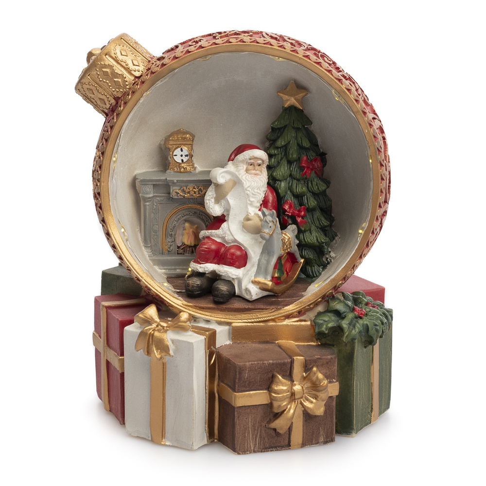 EDGСветодиодная фигурка "Шар с Сантой", 16.5 см