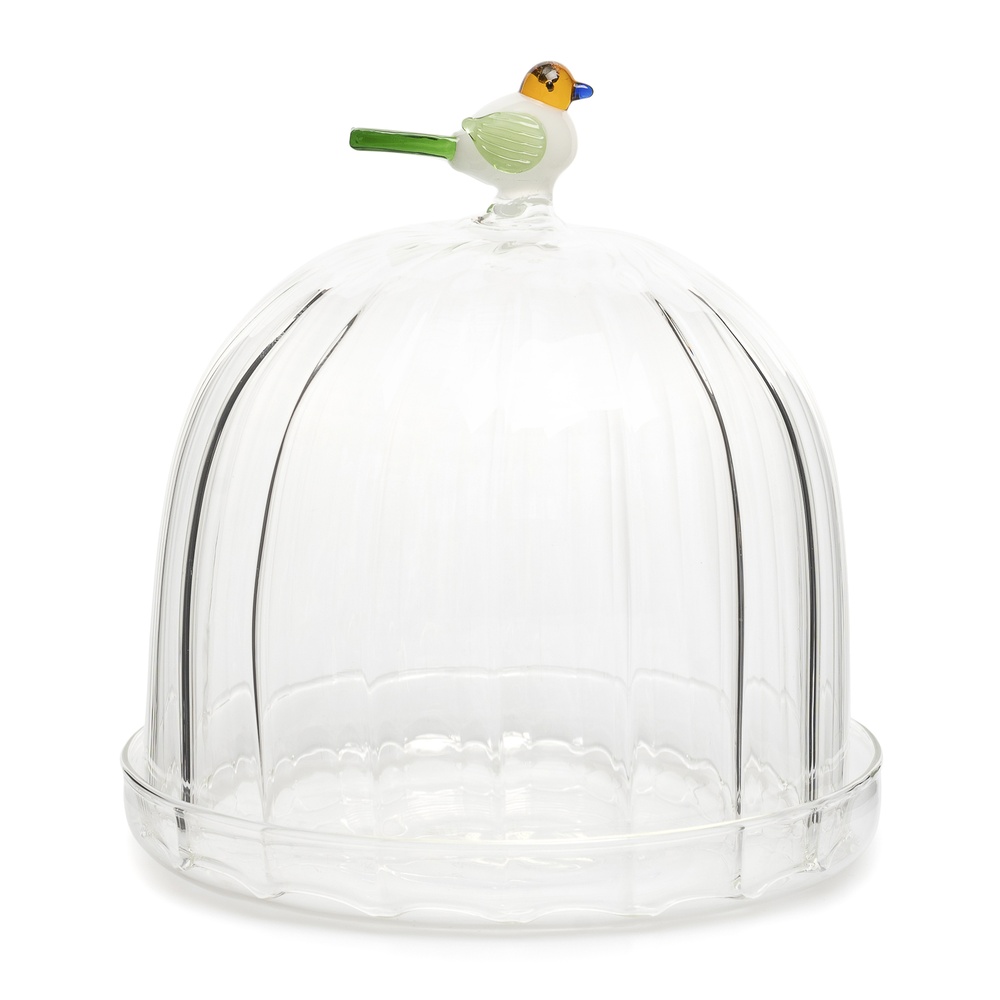 ICHENDORFКлош стеклянный BIRD и блюдо, 14 см