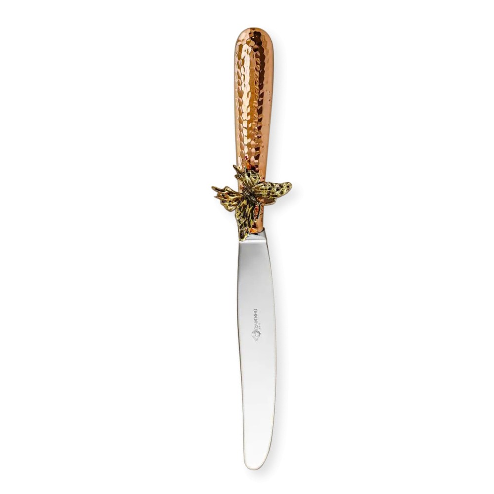 Нож столовый «Бабочка» медный кованый Кольчугинский мельхиор — фото и цены