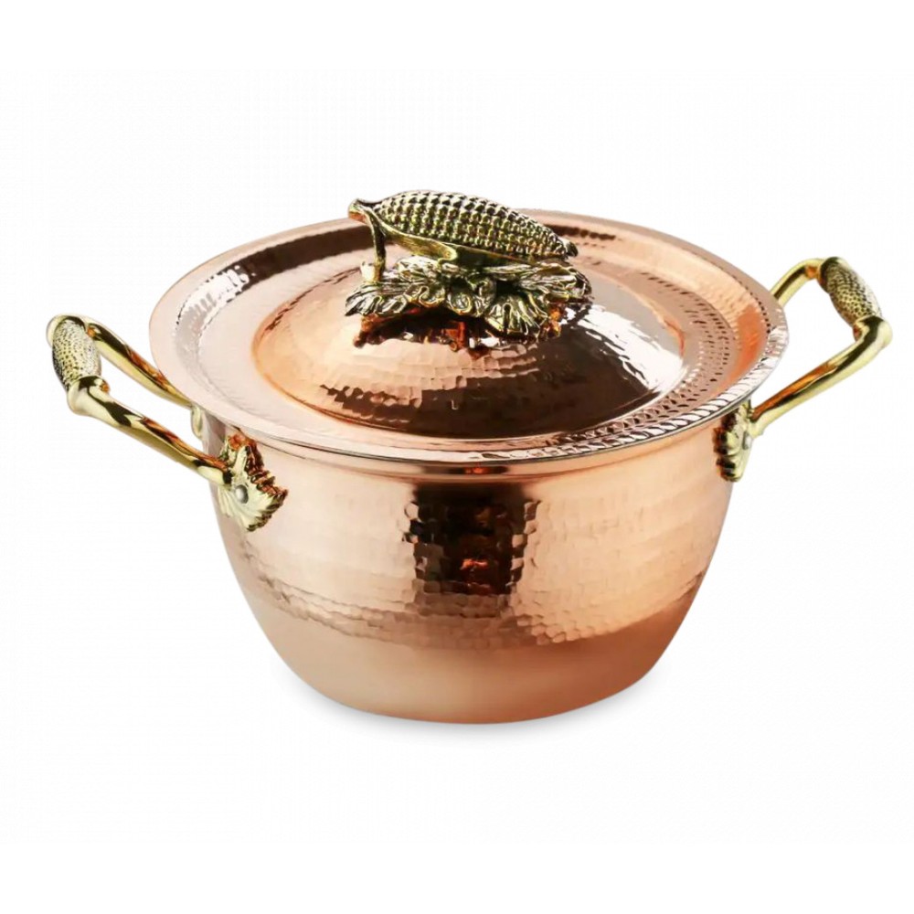 Кольчугинский мельхиорКастрюля с крышкой «Кукуруза»‎ 2 л