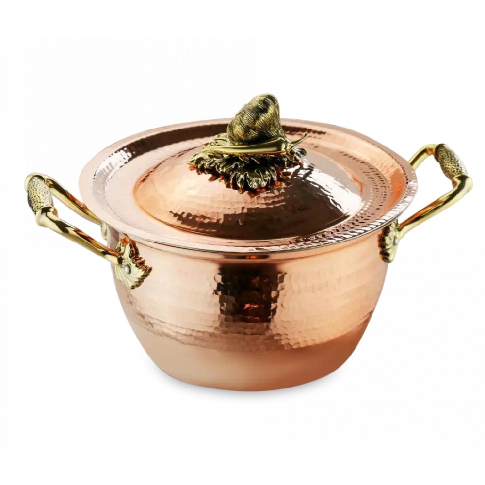 Кольчугинский мельхиорКастрюля с крышкой «Чеснок»‎ 2 л