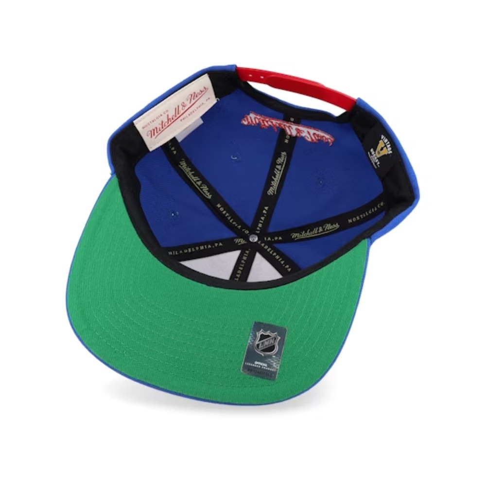 бейсболка New York Rangers Retro Lock Up Blue Snapback MITCHELL&NESS — фото и цены