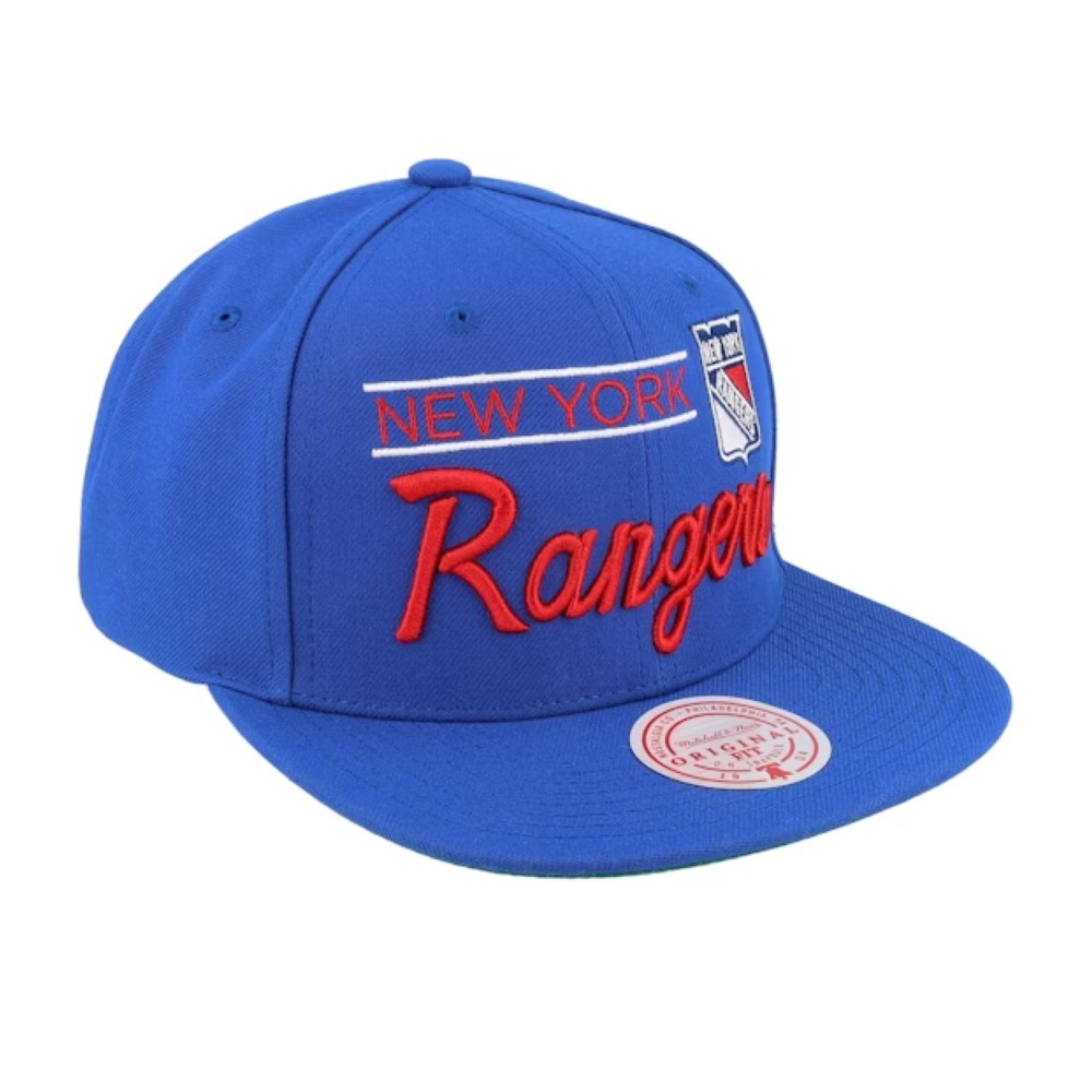 бейсболка New York Rangers Retro Lock Up Blue Snapback MITCHELL&NESS — фото и цены