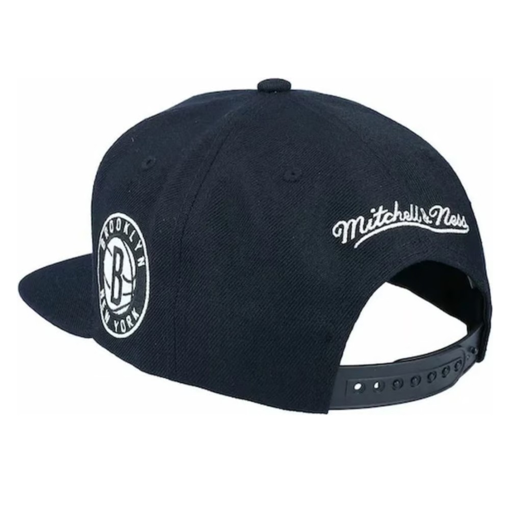 Бейсболка Brooklyn Nets Team Script 2.0 Black Snapback MITCHELL&NESS — фото и цены