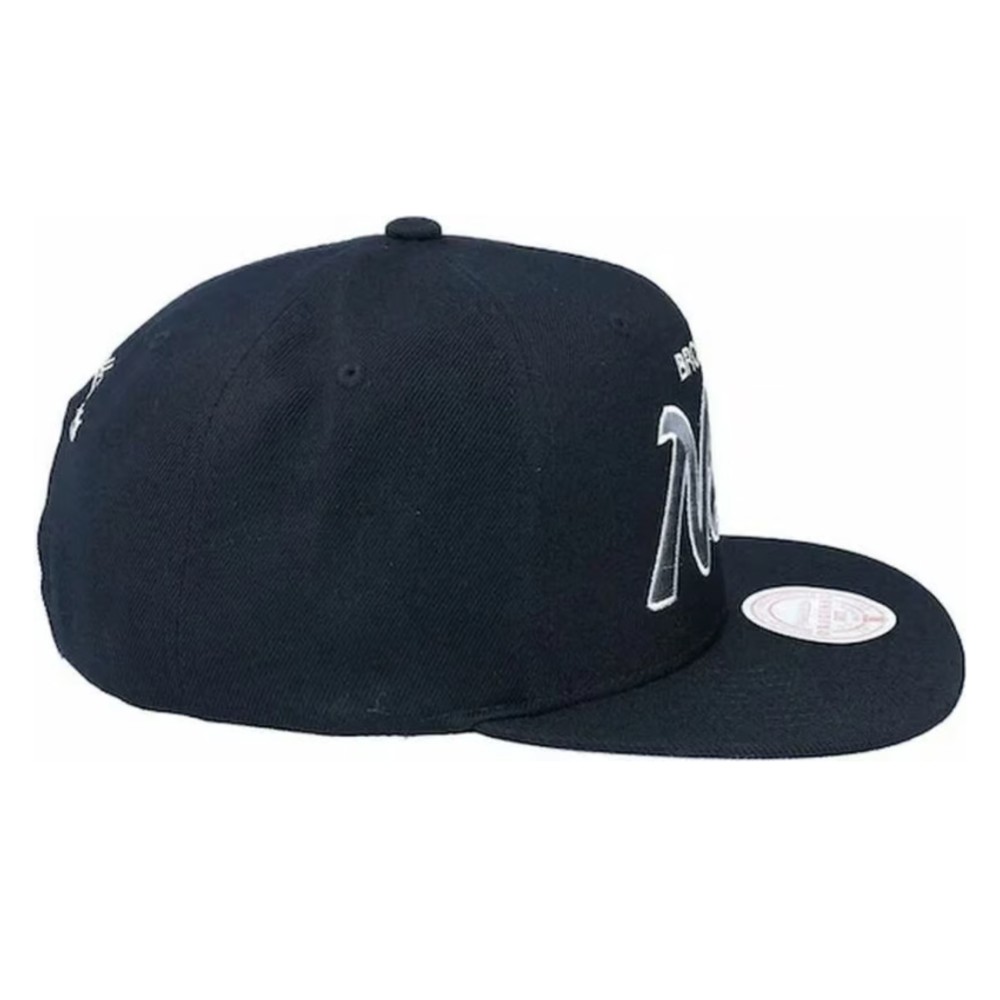 Бейсболка Brooklyn Nets Team Script 2.0 Black Snapback MITCHELL&NESS — фото и цены