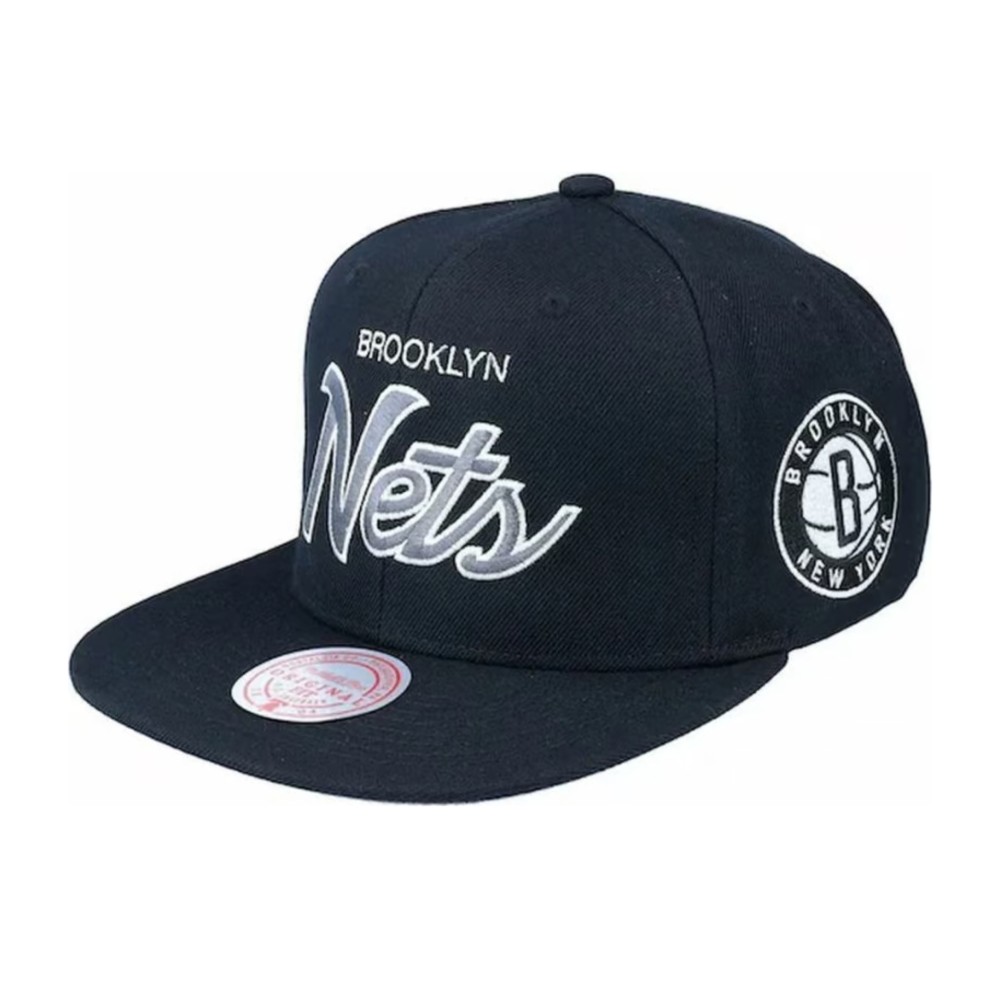 Бейсболка Brooklyn Nets Team Script 2.0 Black Snapback MITCHELL&NESS — фото и цены