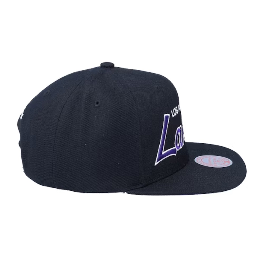 Бейсболка Los Angeles Lakers Team Script 2.0 Black Snapback MITCHELL&NESS — фото и цены