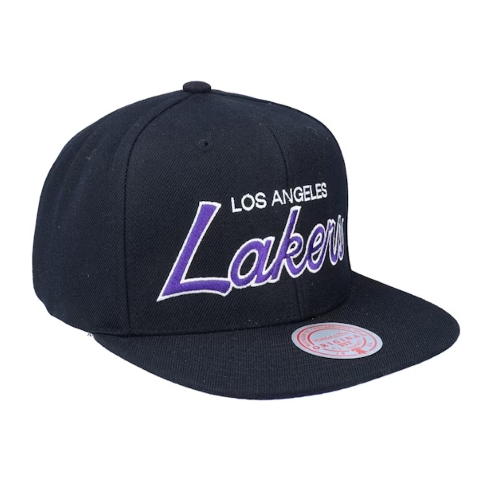 Бейсболка Los Angeles Lakers Team Script 2.0 Black Snapback MITCHELL&NESS — фото и цены