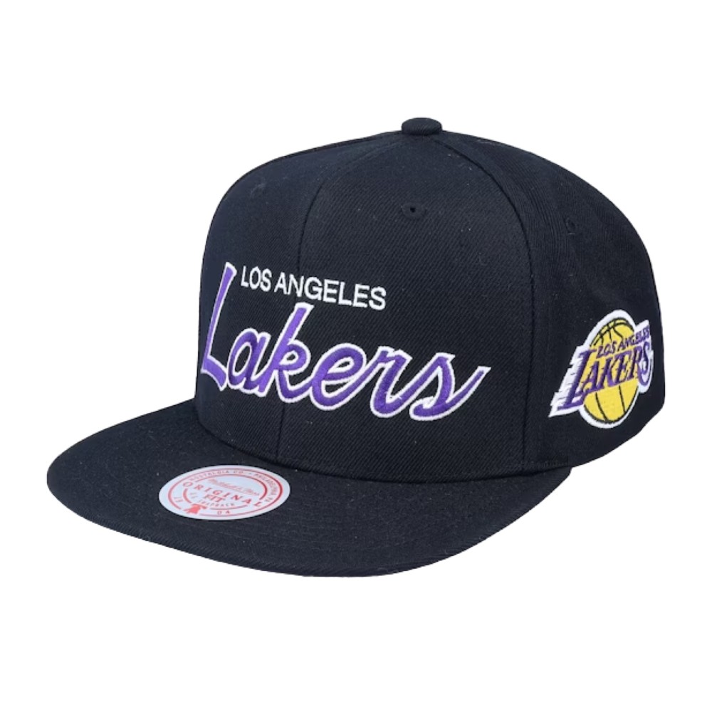 Бейсболка Los Angeles Lakers Team Script 2.0 Black Snapback MITCHELL&NESS — фото и цены