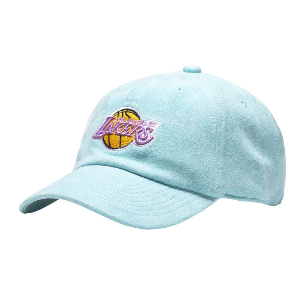 бейсболка Los Angeles Lakers Suede Dad Strapback MITCHELL&NESS — фото и цены