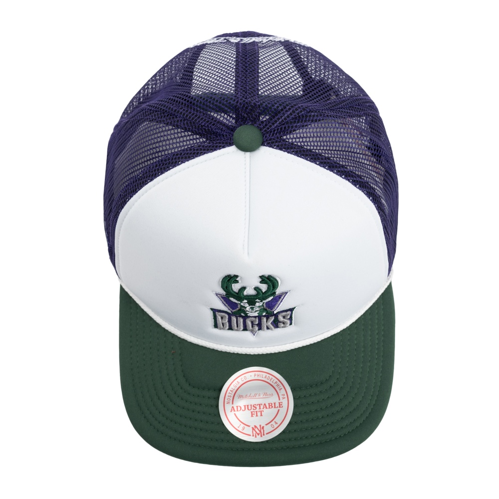 Бейсболка Milwaukee Bucks Hardwood Classics Blocker Trucker Snapback MITCHELL&NESS — фото и цены