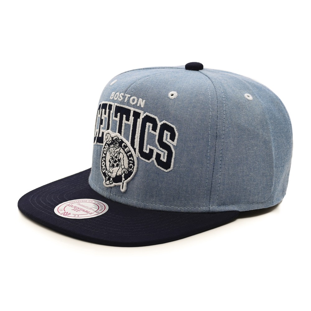 бейсболка Boston Celtics Snapback Cap Nba Chambray Arch MITCHELL&NESS — фото и цены