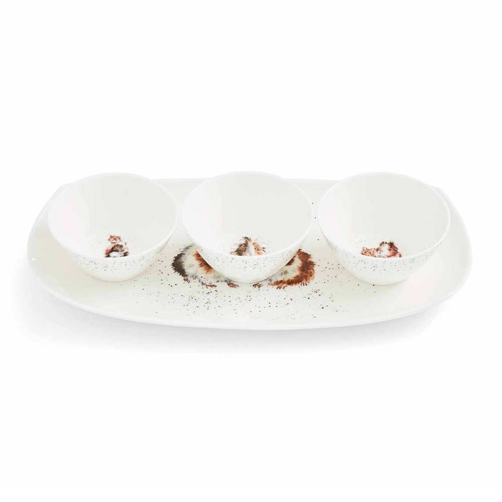 Royal WorcesterНабор мисок на подносе "Морские свинки"