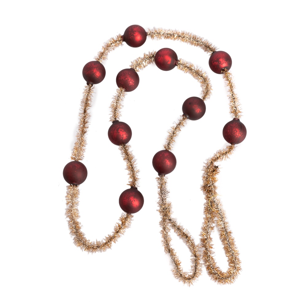 ShishiГирлянда из стеклянных шариков и мишуры, 180 см