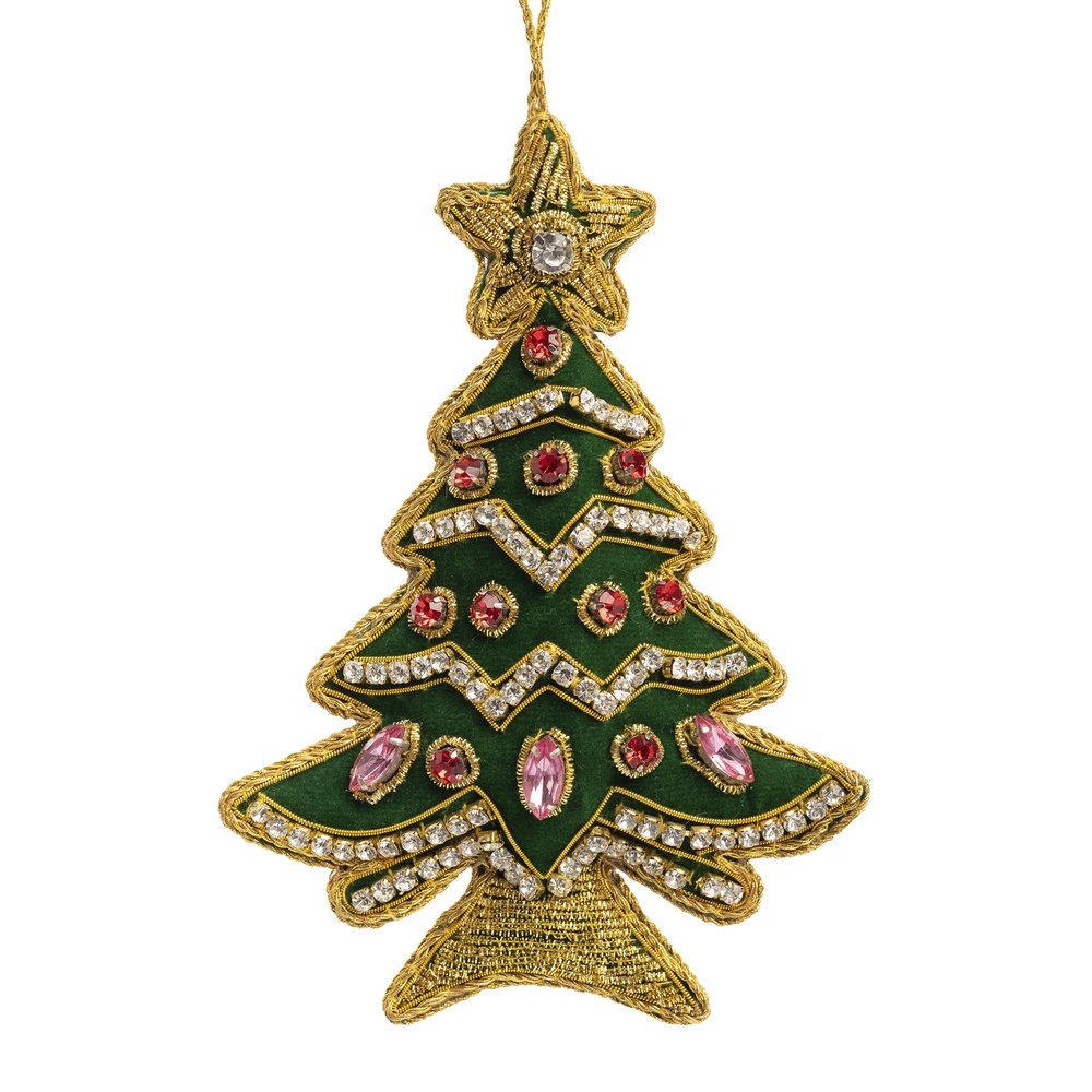 ShishiПодвеска елочка со стразами, 16 см