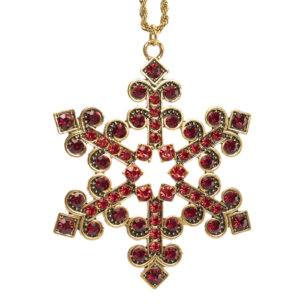 Shishiелочная игрушка "Снежинка", 8 см