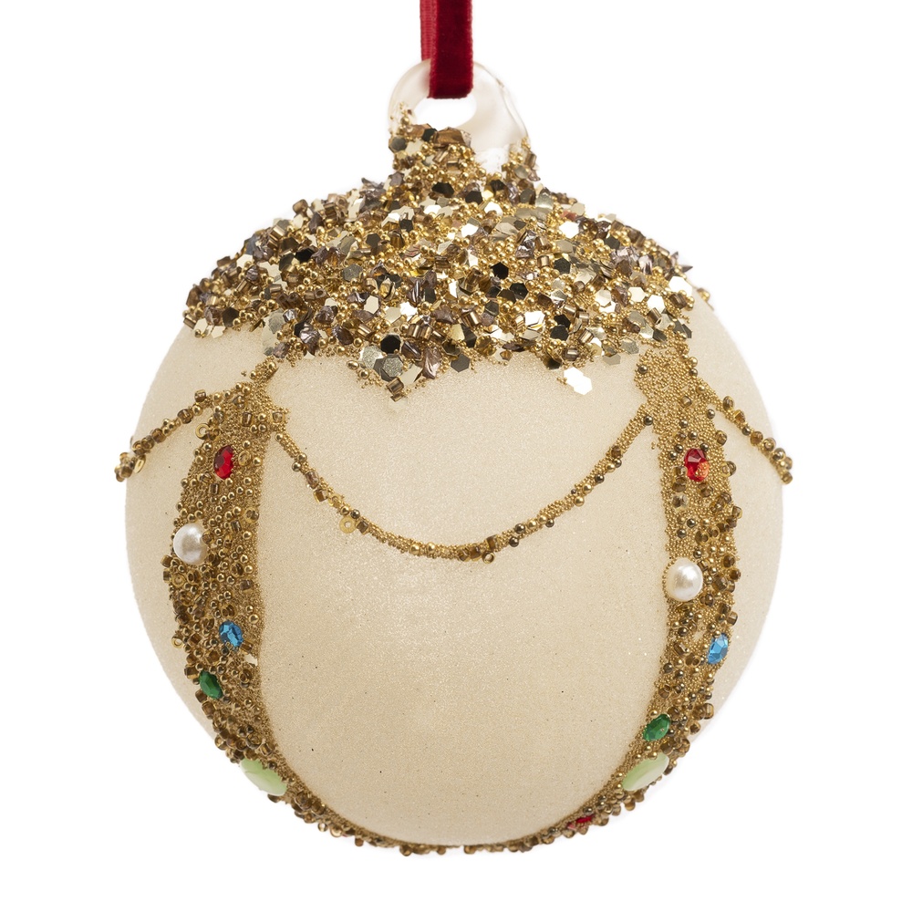 ShishiЕлочная игрушка стеклянный шар, 10 см