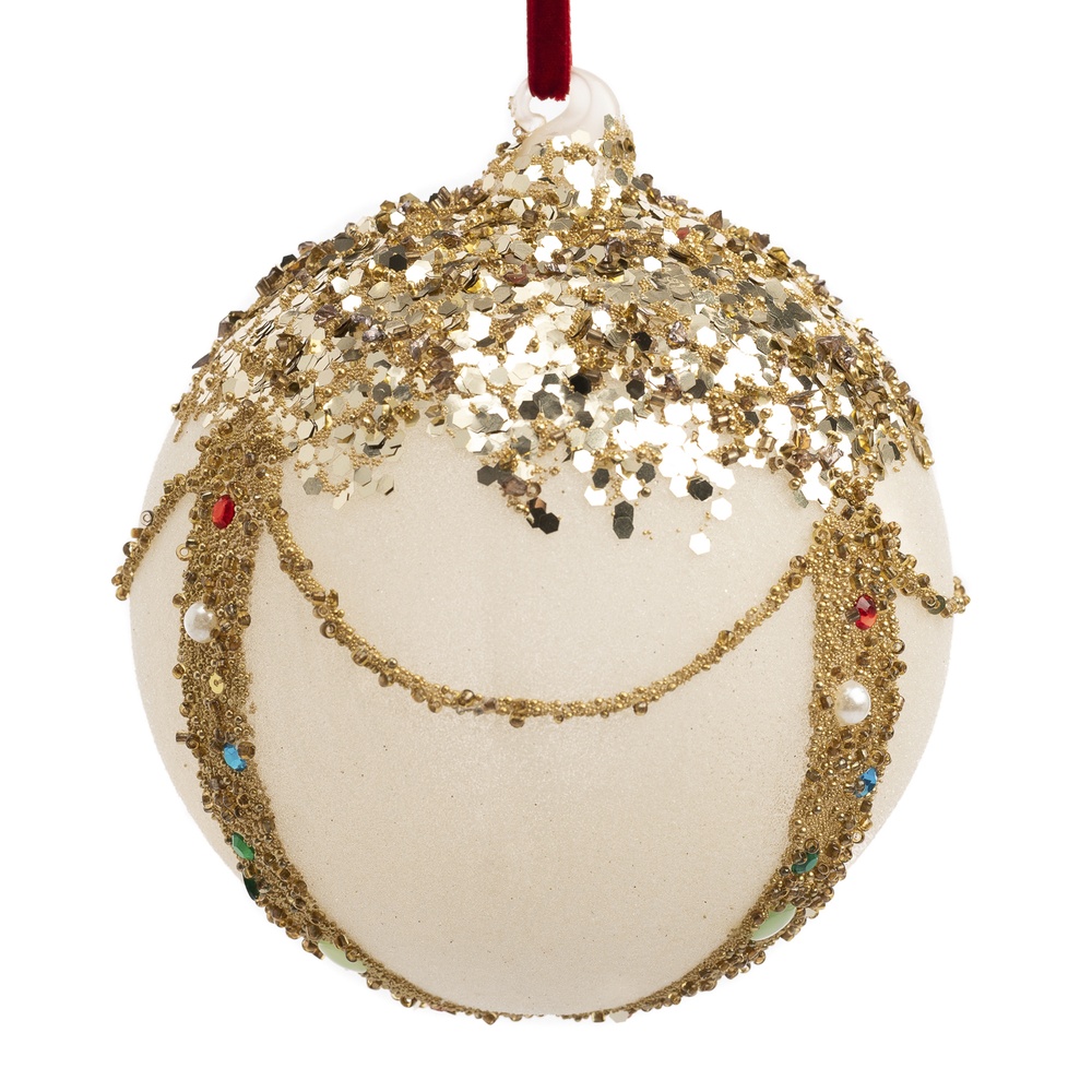 ShishiЕлочная игрушка стеклянный шар, 12 см