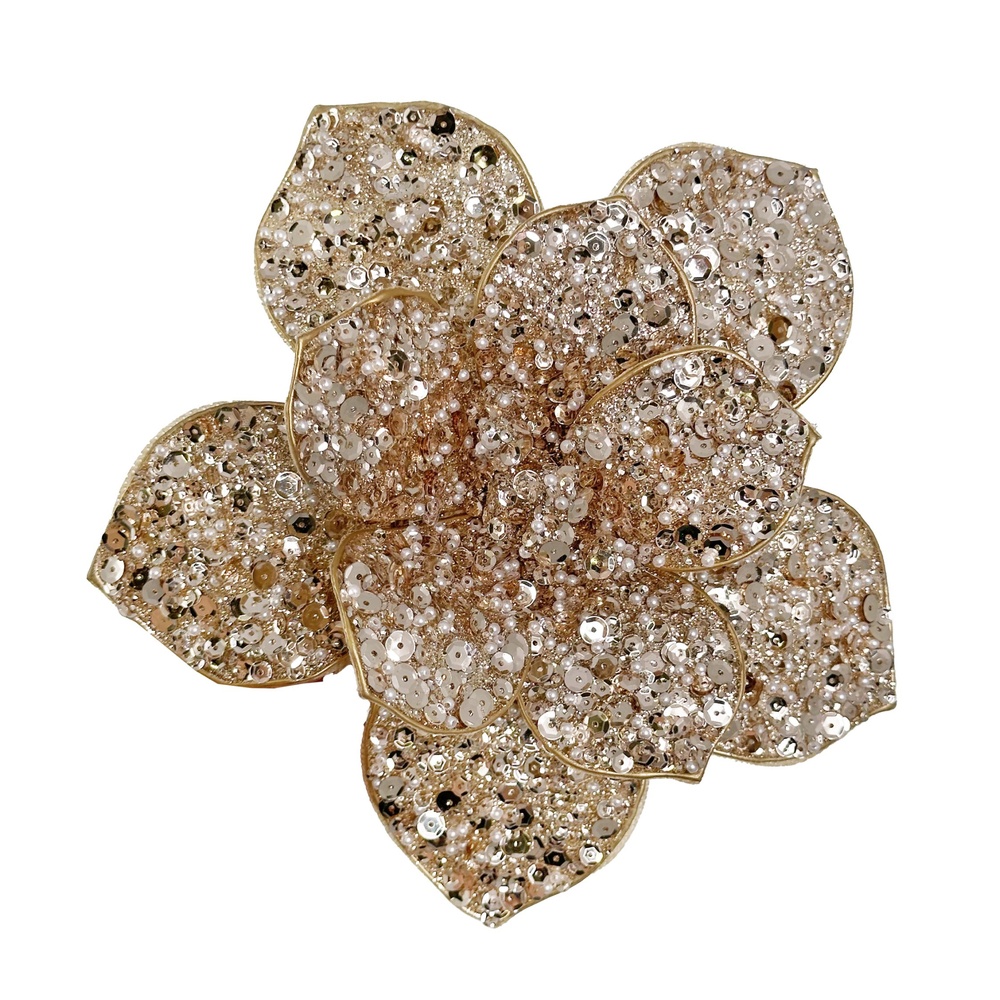 ShishiМагнолия из бисера с зажимом, 20 см