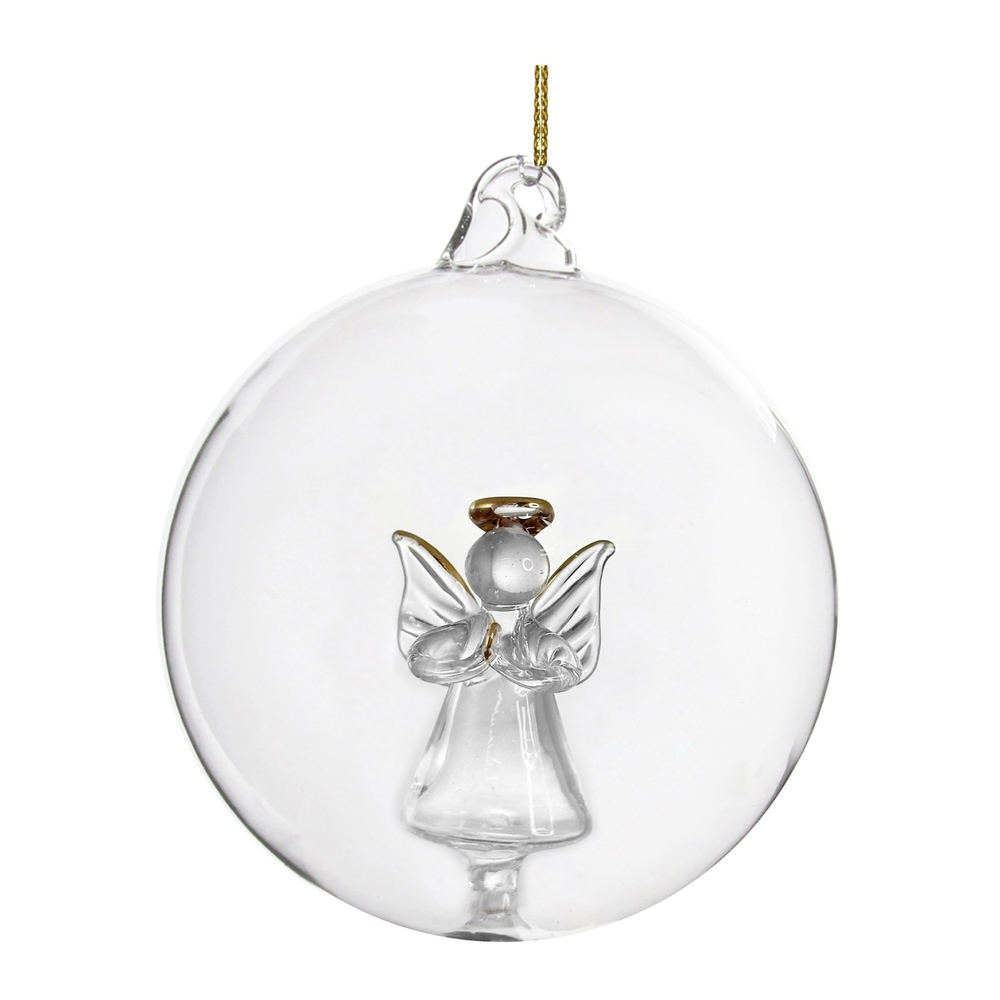 ShishiЕлочная игрушка стеклянный шар, 10 см