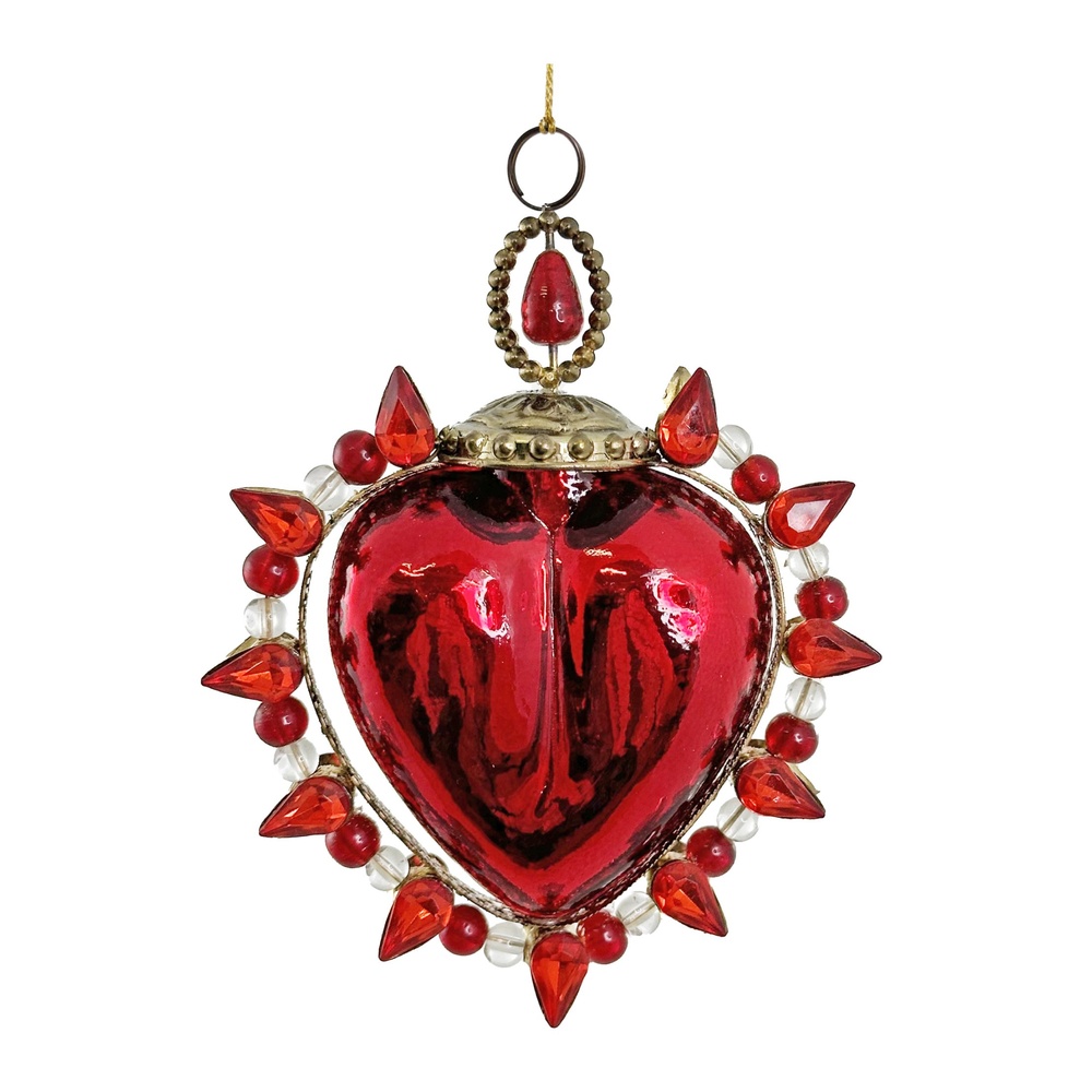 ShishiЕлочная игрушка Горящее сердце, 11 см