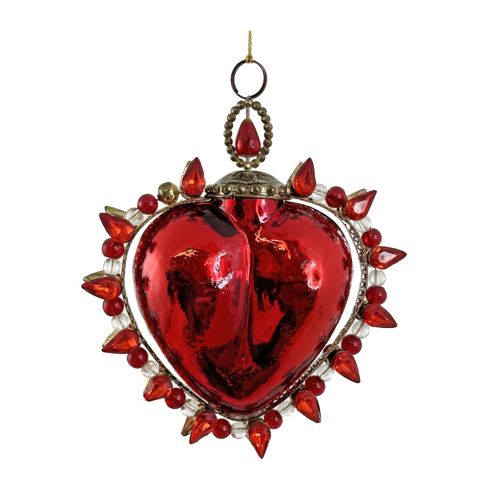 ShishiЕлочная игрушка Горящее сердце, 12 см