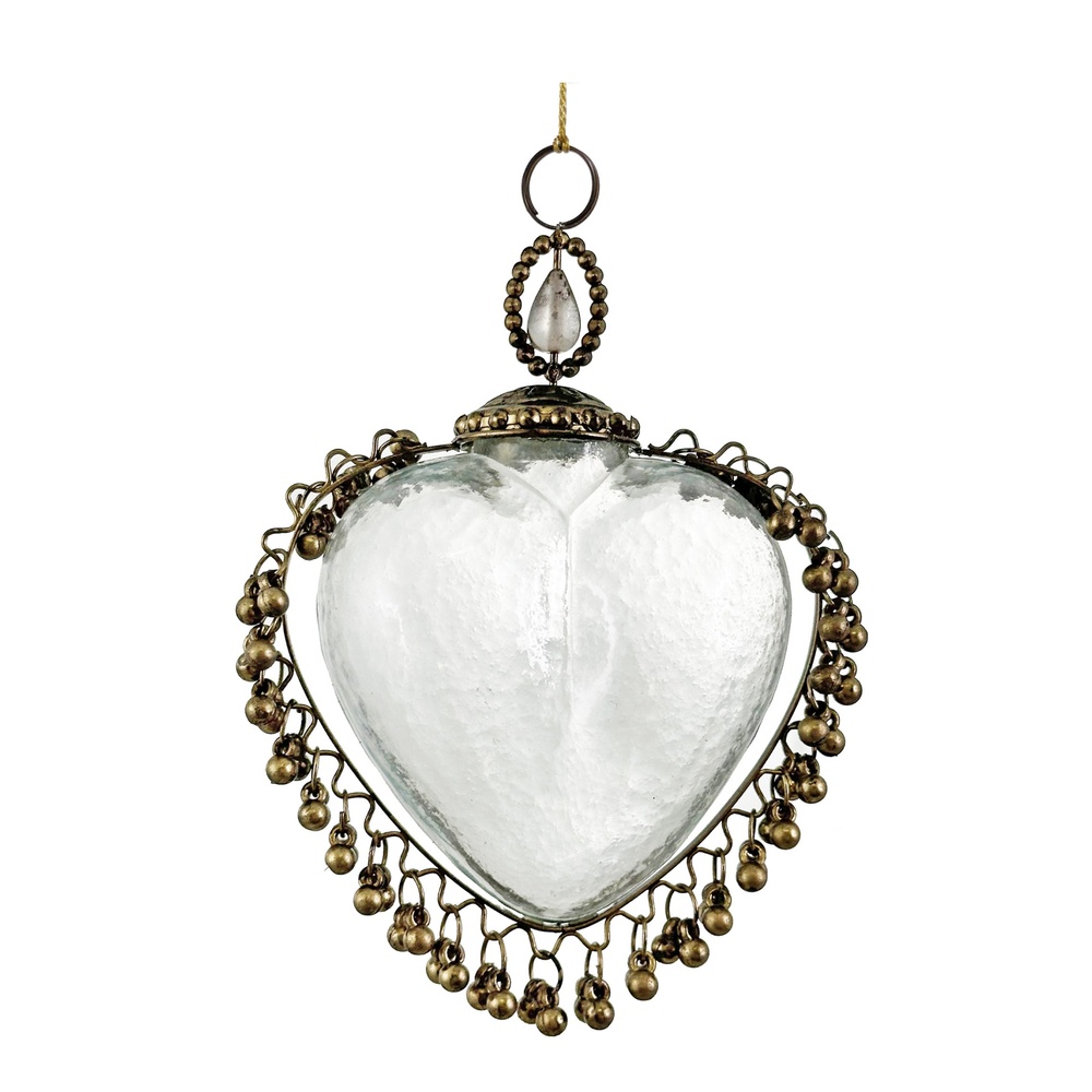 ShishiСтеклянное горящее сердце, 12 см