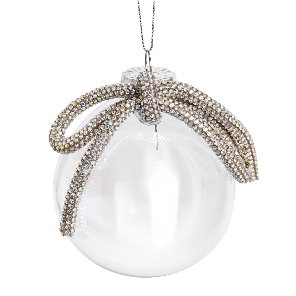 ShishiСтеклянный шар с бантиком, 8 см