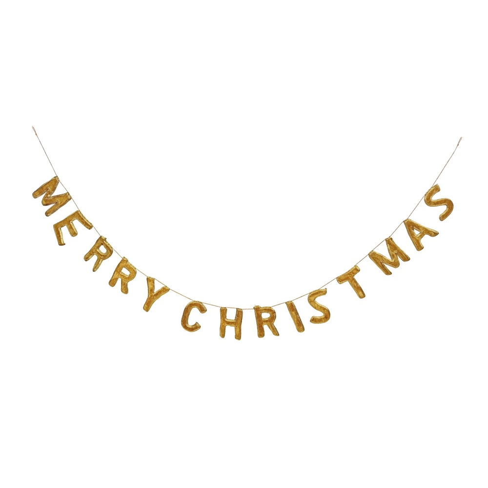 ShishiБархатная гирлянда "Счастливого Рождества", 170 см