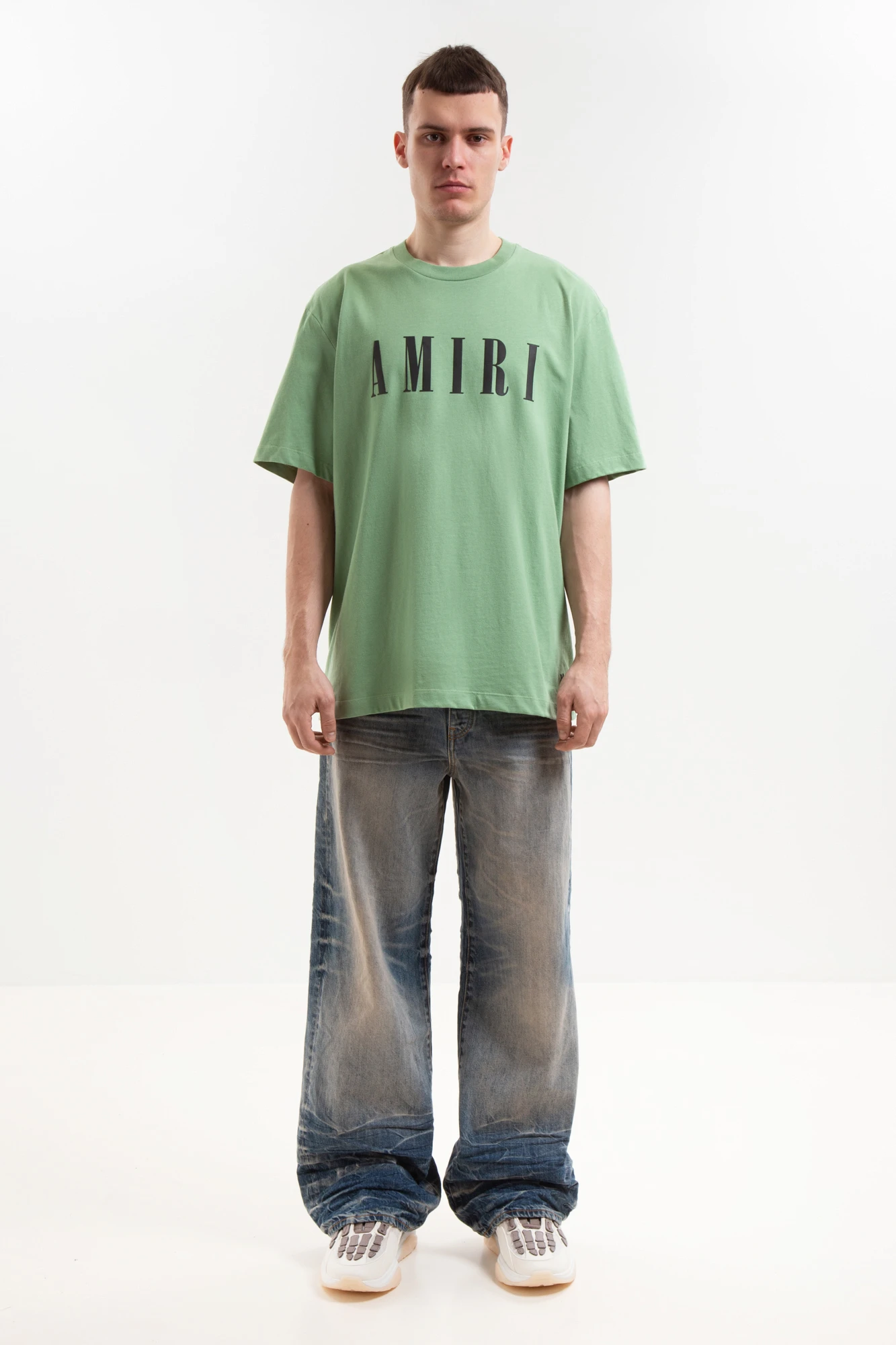 Футболка Amiri, цвет: зеленый – купить в интернет-магазине