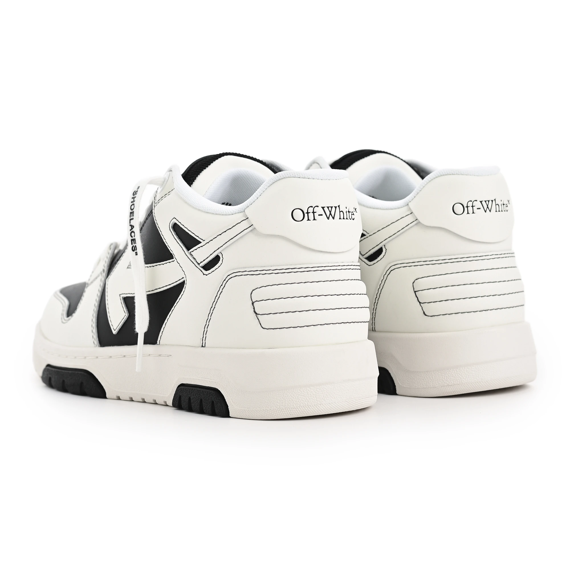 Кроссовки Out Of Office Off-White, цвет: черный белый – купить в