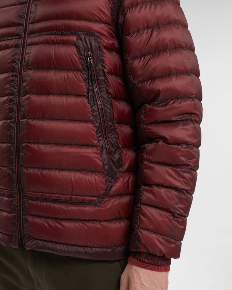 Burgundy cp company top goggle jacket