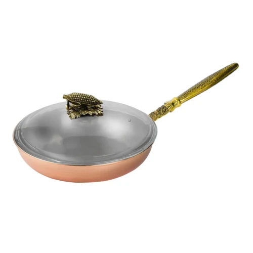 Купить Сковорода средняя медная «‎Кукуруза» от Кольчугинский мельхиор